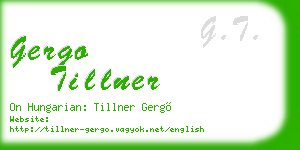 gergo tillner business card